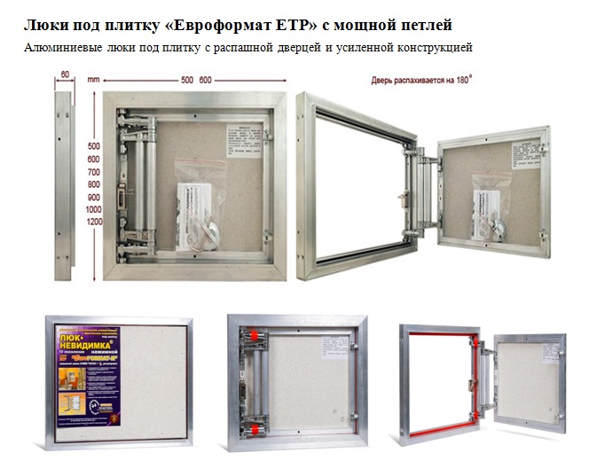люк под плитку ЕТР